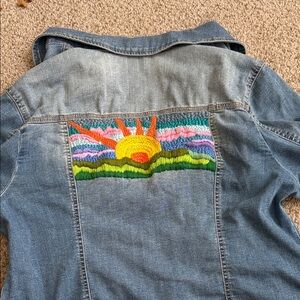 d. jeans Denim Jacket with Vibrant Embroidery